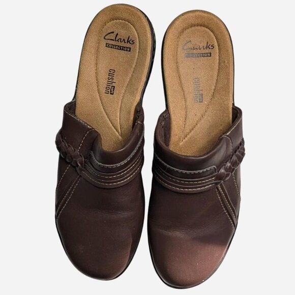 Clarks Women's Brown Clogs - Size 10 - Picture 3 of 5